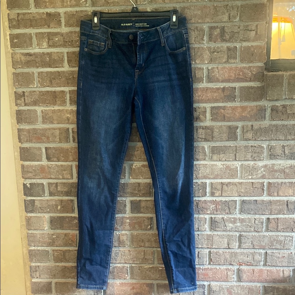Old Navy Rockstar Women's Dark Blue Jeans 6 Long